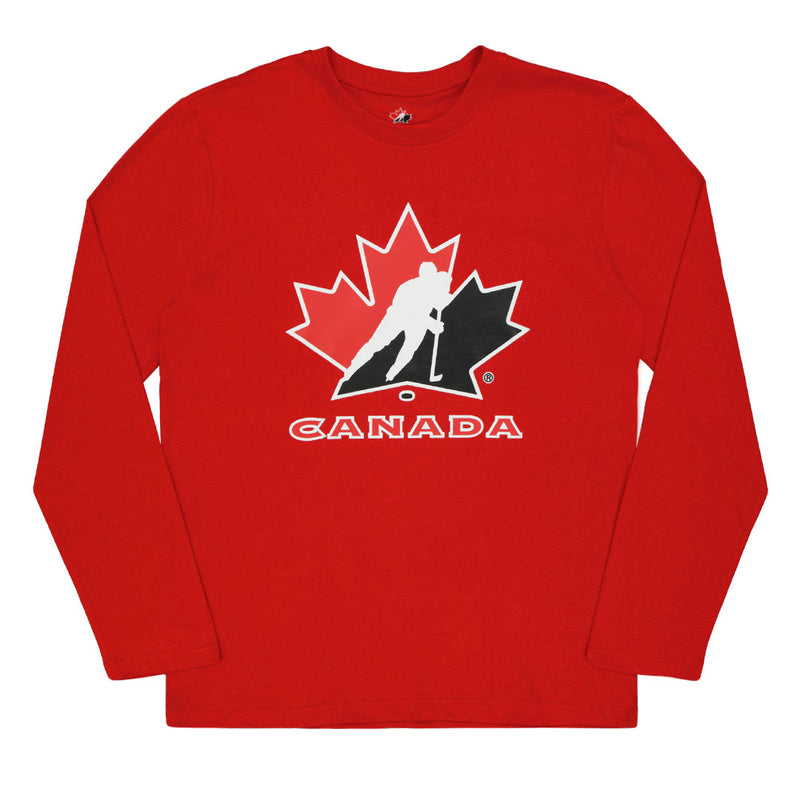 IIHF - Men's Hockey Canada Long Sleeve T-Shirt (HOCA008MLC3A1GT 62RED)