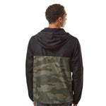 Independent Trading Company - Men's Lightweight Windbreaker Full Zip Jacket (EXP54LWZ BKFC)