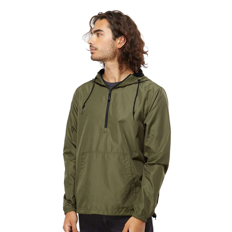 Independent Trading Company - Unisex Lightweight 1/4 Windbreaker Jacket (EXP54LWP ARMB)