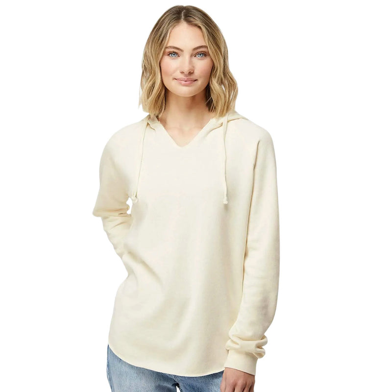 Independent Trading Company - Women's California Wave Wash Pullover Hoodie (PRM2500C BONE)