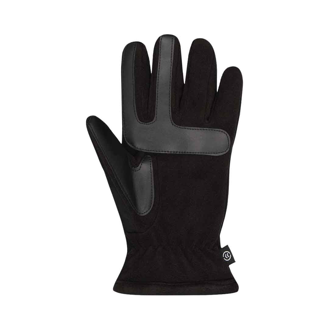 Isotoner - Men's Waterproof Interlock Fleece Gloves (7H700 BLK