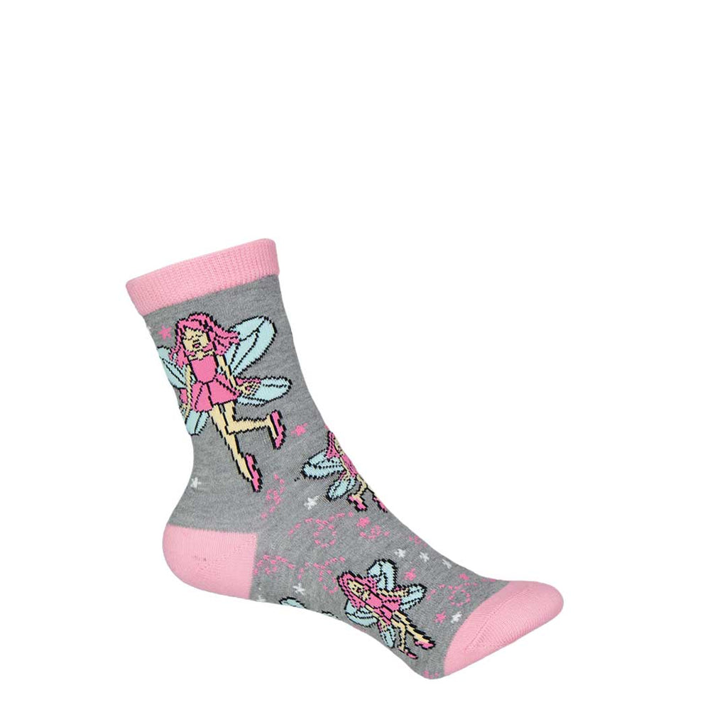 K.Bell - Girls' 8 Pack Mystical Crew Socks (KSGF23H003-08 GYAST)