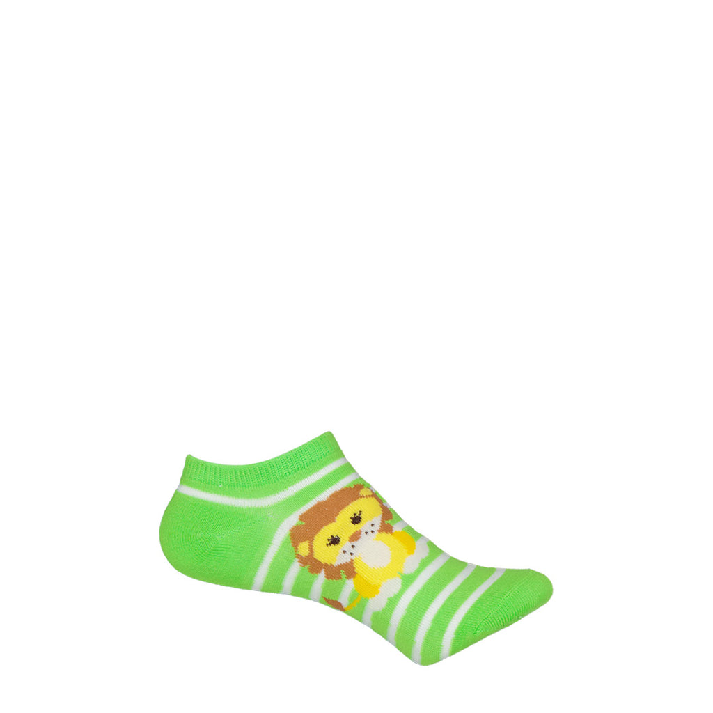 K.Bell - Kids' 6 Pack Noahs Ark No Show Socks (KBKS18C001-06 GYHTR)