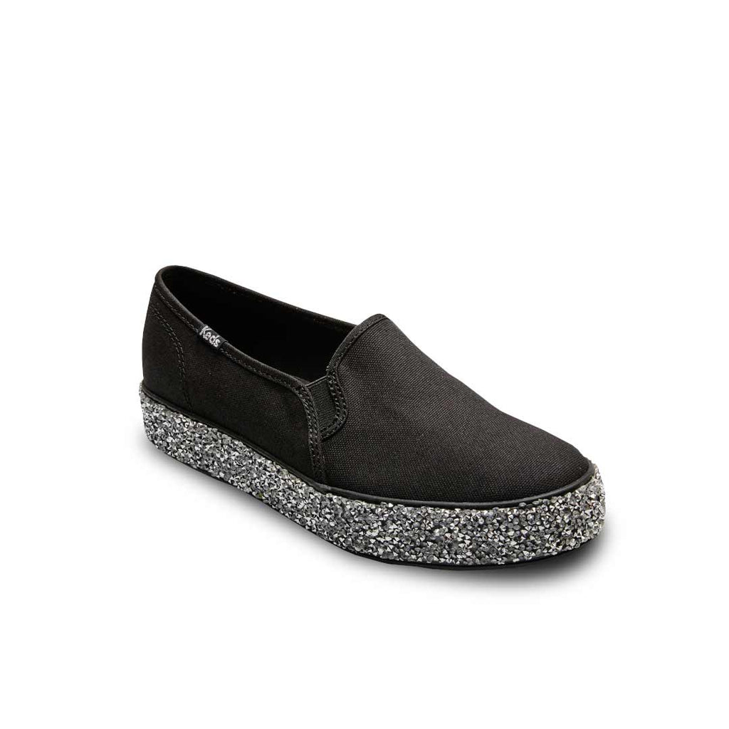 Keds - Women's Triple Decker Rock Salt Glitter Slip-On Shoes (WF66737)