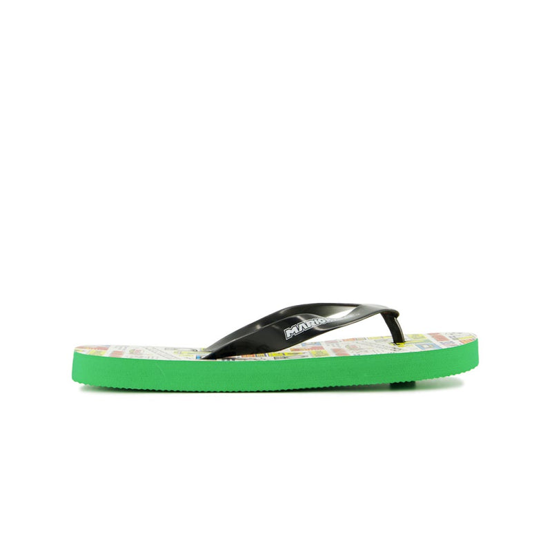 Kids' (Preschool) Super Mario Nintendo Mario Kart Beach Flip Flop Sandals (FBS3677ANI BLK)