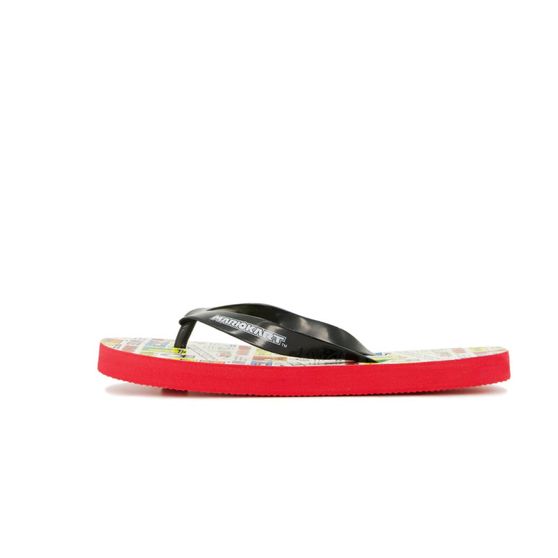 Kids' (Preschool) Super Mario Nintendo Mario Kart Beach Flip Flop Sandals (FBS3677ANI BLK)