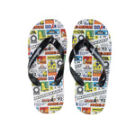 Kids' (Preschool) Super Mario Nintendo Mario Kart Beach Flip Flop Sandals (FBS3677ANI BLK)