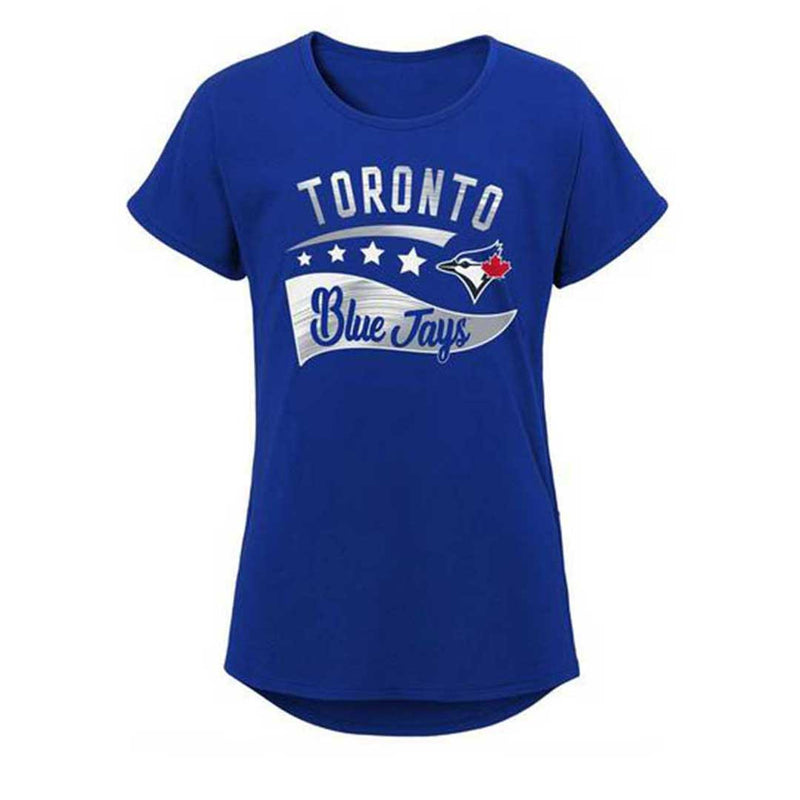 MLB - T-shirt Dolman à manches courtes Big Wave des Blue Jays de Toronto pour filles (junior) (HK3G6MBURMDQ TBJ) 