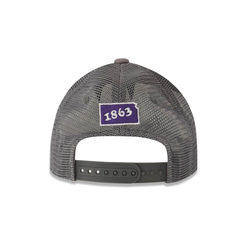 Kids' Kansas State Wildcats Adjustable Flat Snapback Hat (GRVN KSST ADY GRY)