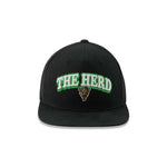 Kids' Marshall Thundering Herd Adjustable Flat Snapback Hat (GRVN MRSHL ADY BLK)