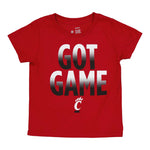 T-shirt à manches courtes pour enfant (tout-petit) de l'Université de Cincinnati « Get Game » (KCINCIGGTEE)