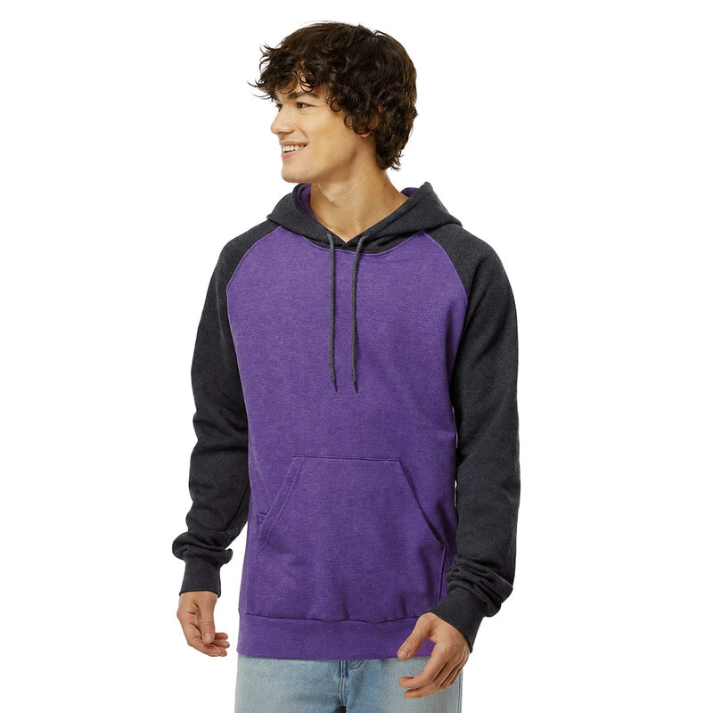 King Athletics - Unisex Raglan Fleece Pullover Hoodie (KF4042 GRYHTHR)