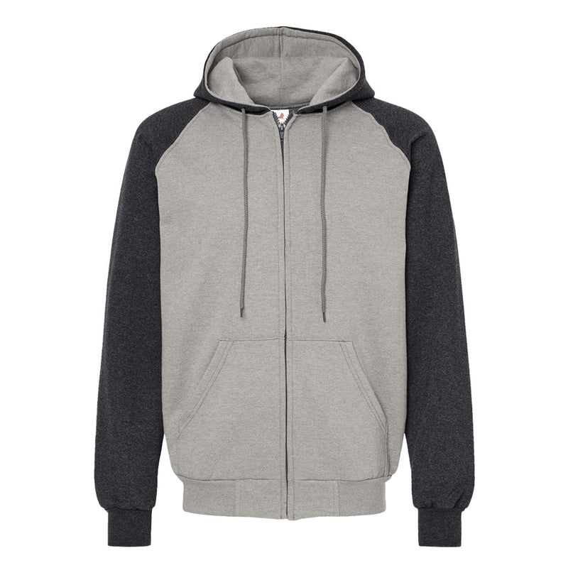 King Athletics - Unisex Raglan Full Zip Hoodie (KF4048 GHDC)