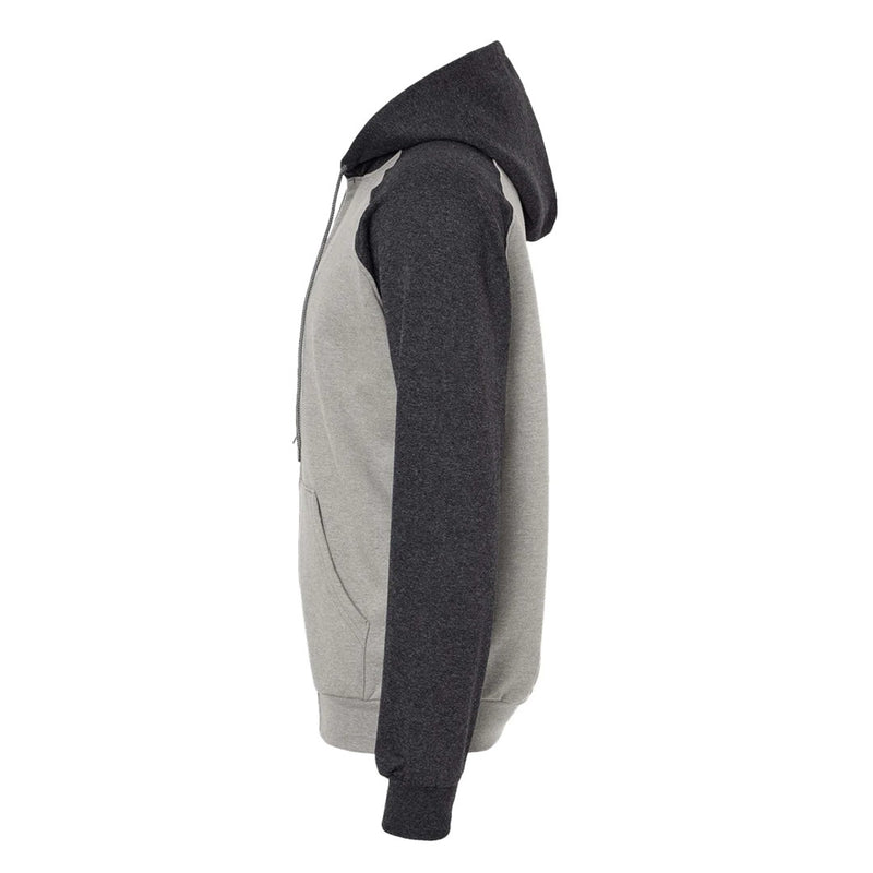 King Athletics - Unisex Raglan Full Zip Hoodie (KF4048 GHDC)