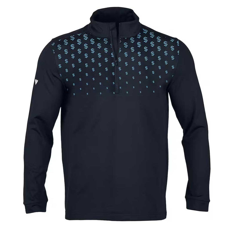 Levelwear - Men's Seattle Kraken PGA Midlayer Quarter Zip Pullover (JT60L 003 KRK)