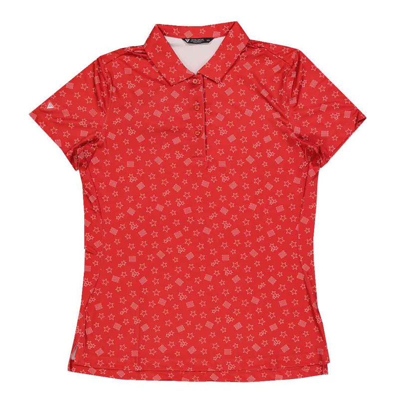 Levelwear - Women's Stars And Stripes Short Sleeve Polo (YE03L 005)