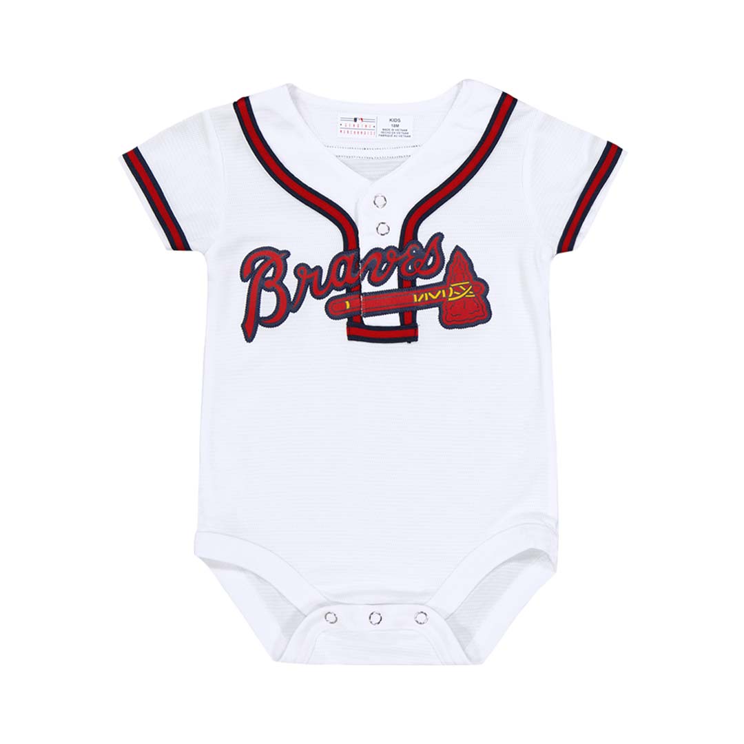 MLB - Kids' (Infant) Atlanta Braves Home Replica Creeper (KJ72JLB03) Wht/Red/Nvy / 24M