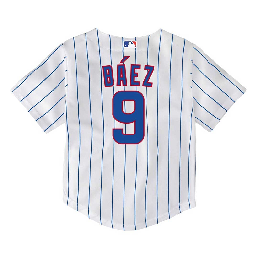 MLB Chicago Cubs Boys' White Pinstripe Pullover Jersey - XS