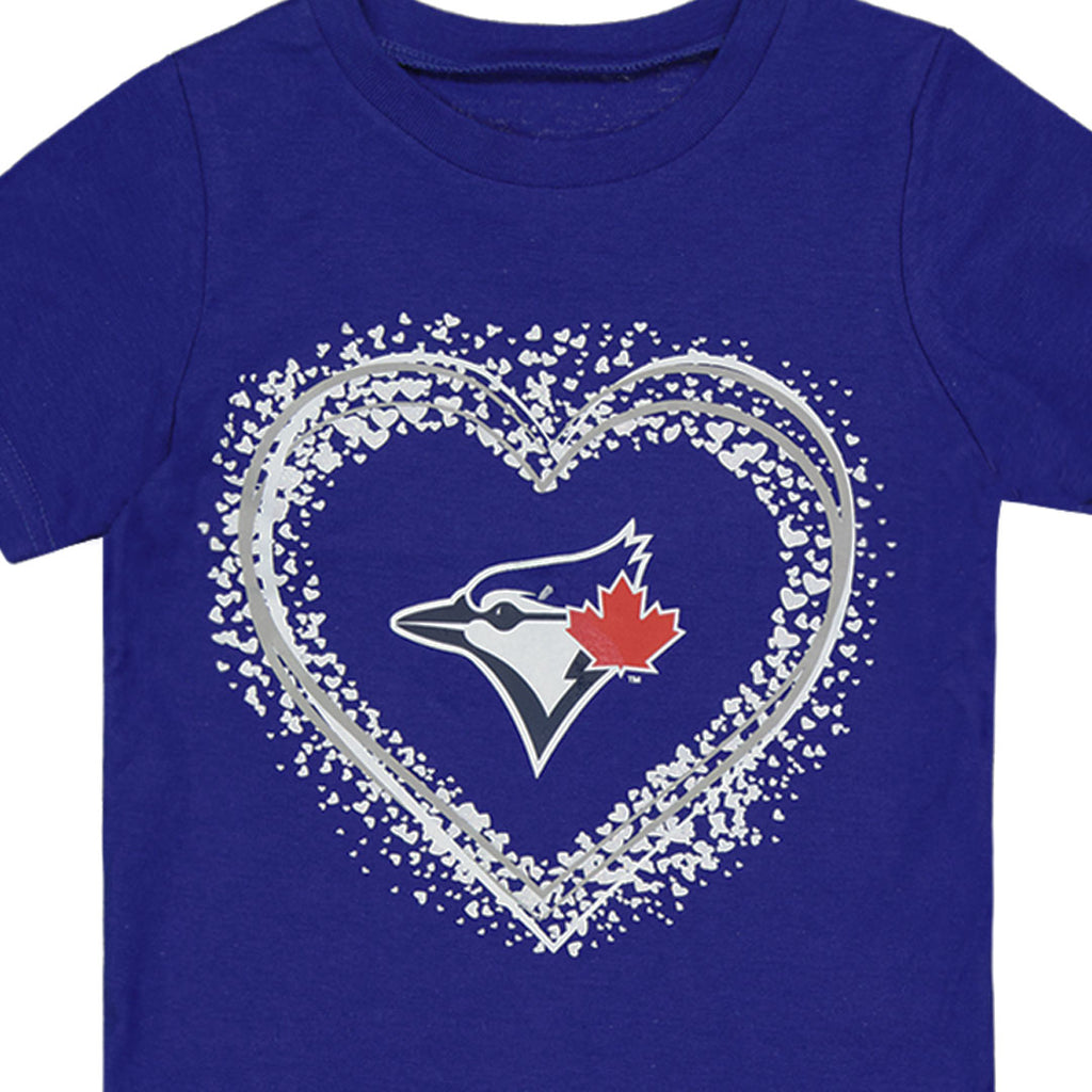 MLB - Kids' (Toddler) Toronto Blue Jays Heart Shot T-Shirt (HK3T1MBUZM01 TBJ)