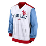 MLB - Men's St. Louis Cardinals Long Sleeve Woven Pullover Jacket (NMMJ 00KW S67 0RB)