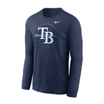 MLB - Men's Tampa Bay Rays Long Sleeve Crewneck T-Shirt (NKAC 44B RAY 03D)