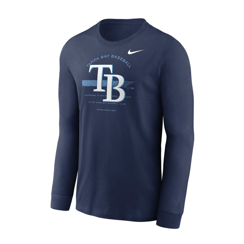 MLB - Men's Tampa Bay Rays Long Sleeve Crewneck T-Shirt (NKAC 44B RAY 03D)