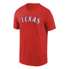 Fanatics - Men's Texas Rangers Official Wordmark Logo T-Shirt (QF6E 0484 TER K08)