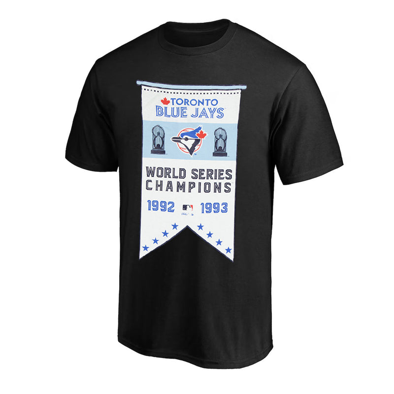 MLB - Men's Toronto Blue Jays 92 & 93 WSC Flag T-Shirt (XVML0M3MSC3A1PB 00BLK)