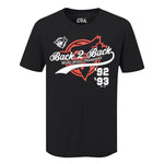 MLB - Men's Toronto Blue Jays Back 2 Back World Series Champions T-Shirt (XVML0LRMSC3A1PB 00BLK)