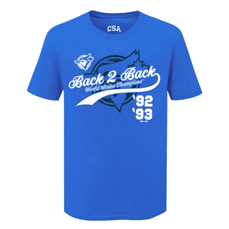 MLB - Men's Toronto Blue Jays Back 2 Back World Series Champions T-Shirt (XVML0LQMSC3A1PB 43RYL)