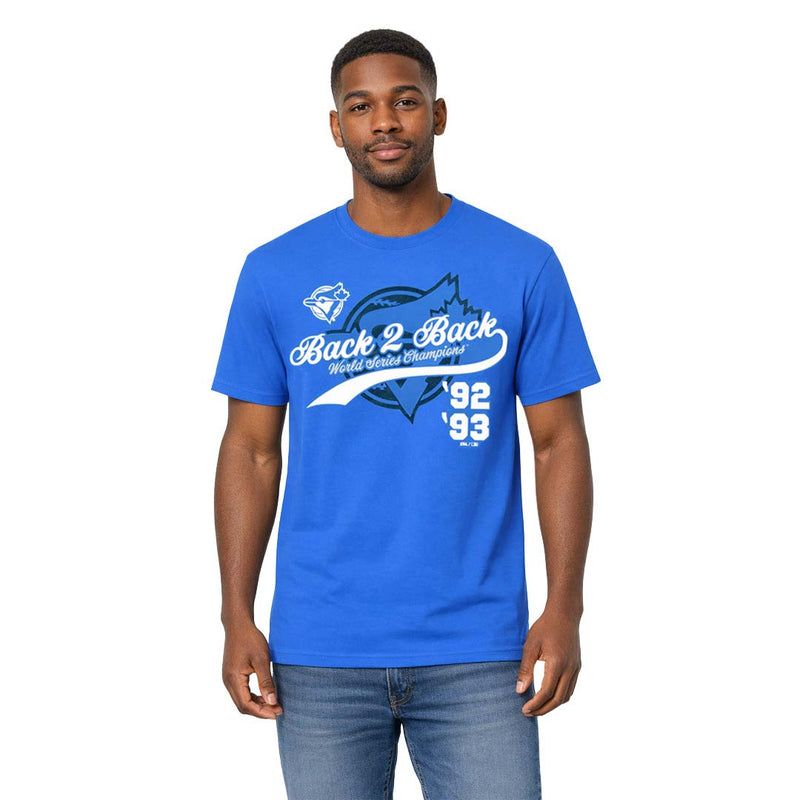 MLB - Men's Toronto Blue Jays Back 2 Back World Series Champions T-Shirt (XVML0LQMSC3A1PB 43RYL)
