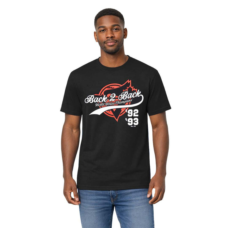MLB - Men's Toronto Blue Jays Back 2 Back World Series Champions T-Shirt (XVML0LRMSC3A1PB 00BLK)