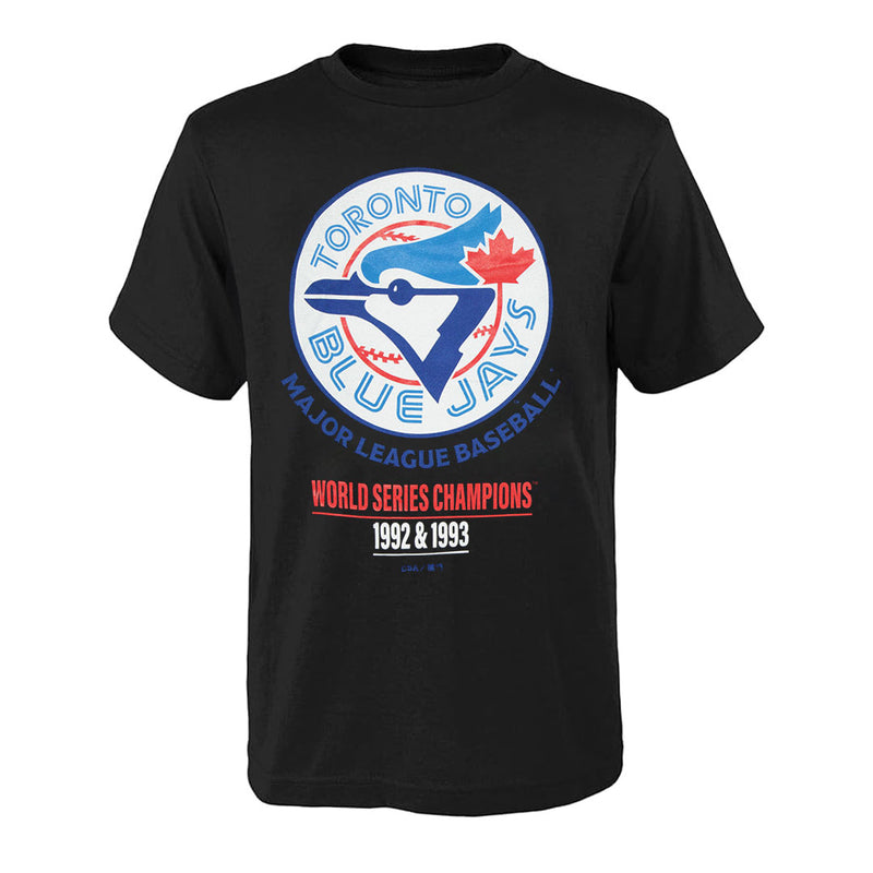 MLB - Men's Toronto Blue Jays Back 2 Back World Series Champions T-Shirt (XVML0LUMSC3A1PB 00BLK)