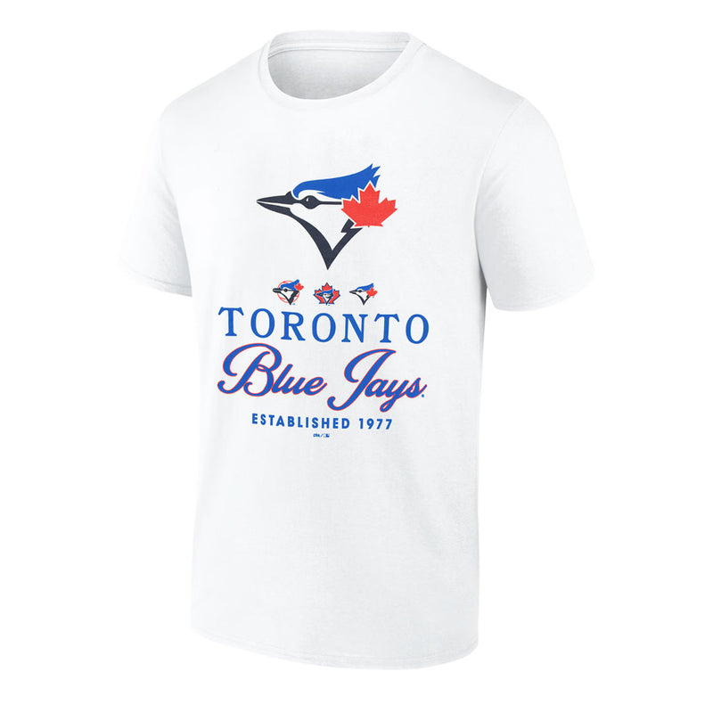 MLB - Men's Toronto Blue Jays Retro Stamps T-Shirt (XVML0LZMSC3A1PB 10WHT)