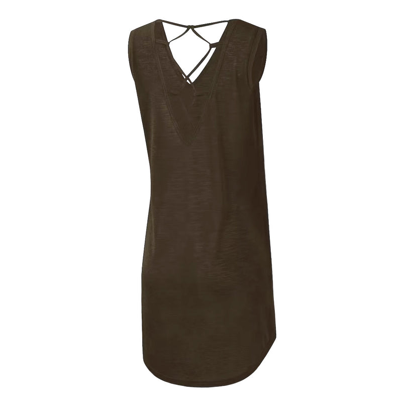 MLB - Women's San Diego Padres Game Time Slub Beach Cover Up Dress (NM250596 PADRES)