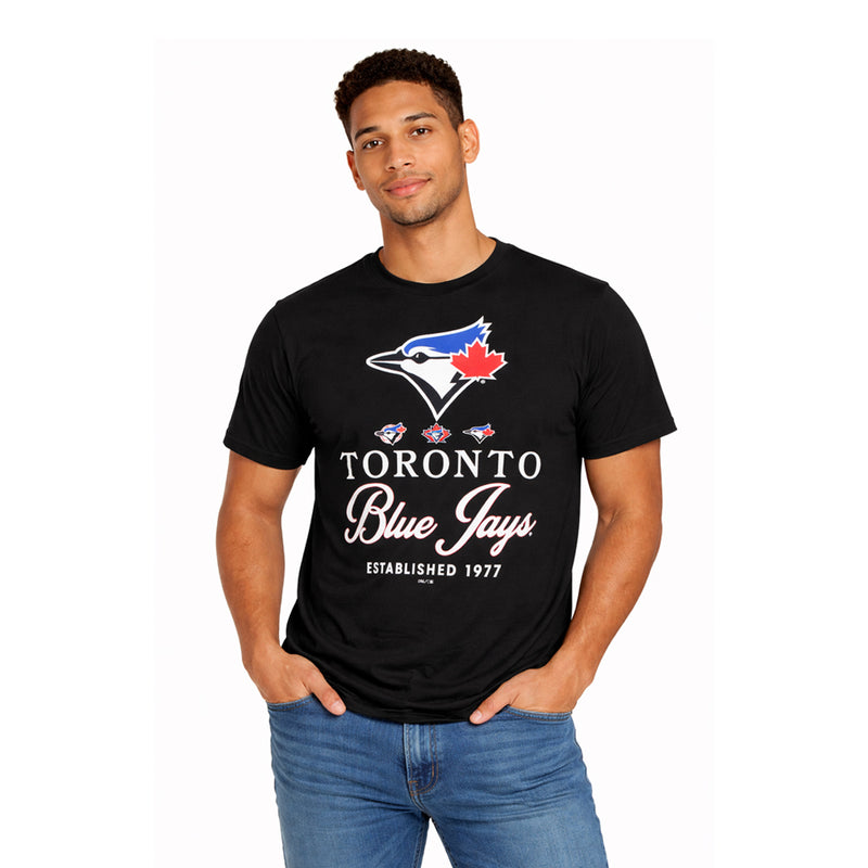 MLB - Men's Toronto Blue Jays Retro Stamps T-Shirt (XVML0LYMSC3A1PB 00BLK)