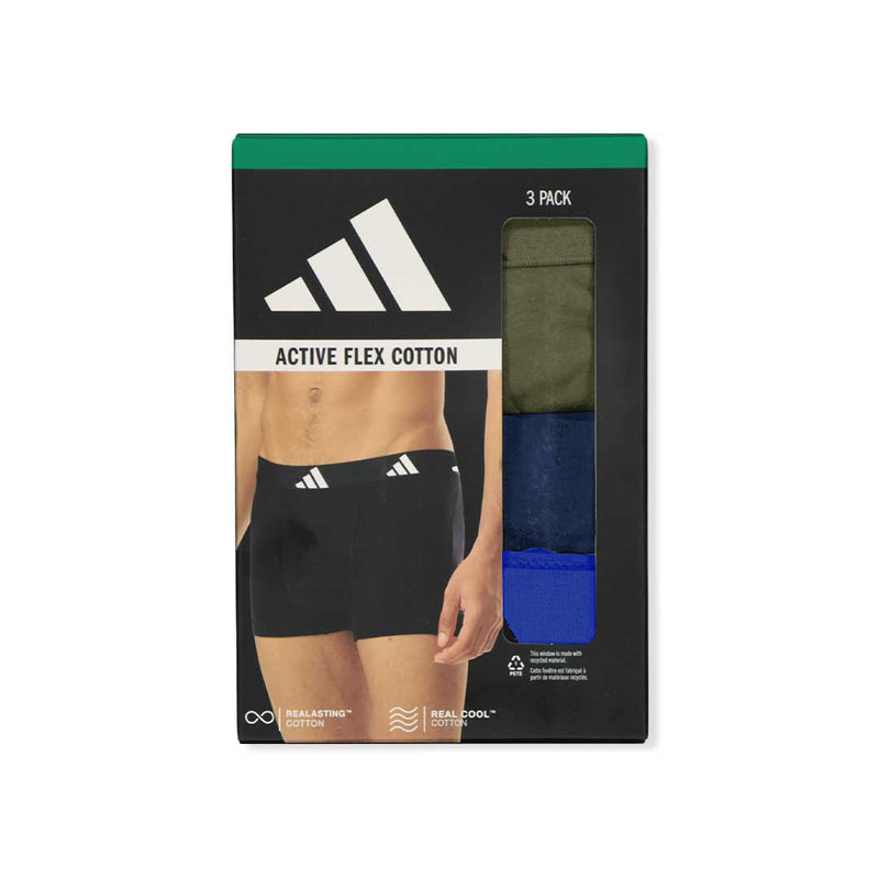 adidas - Men's Active Flex Cotton 3 Pack Boxer Brief (JK3963)