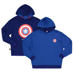 Men's Captain America Poly Reversible Hoodie (MVAC0B8MLAHA1WC 41NVY)
