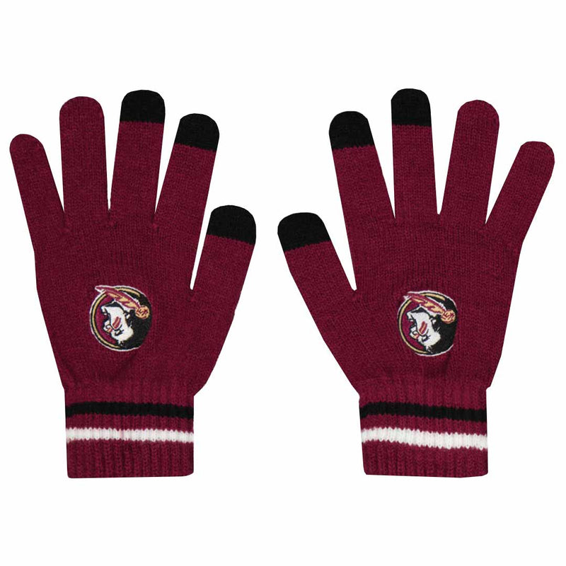 Men's Florida State Seminoles Knit Beanie & Glove Set (MELD FLST CMB MLT)