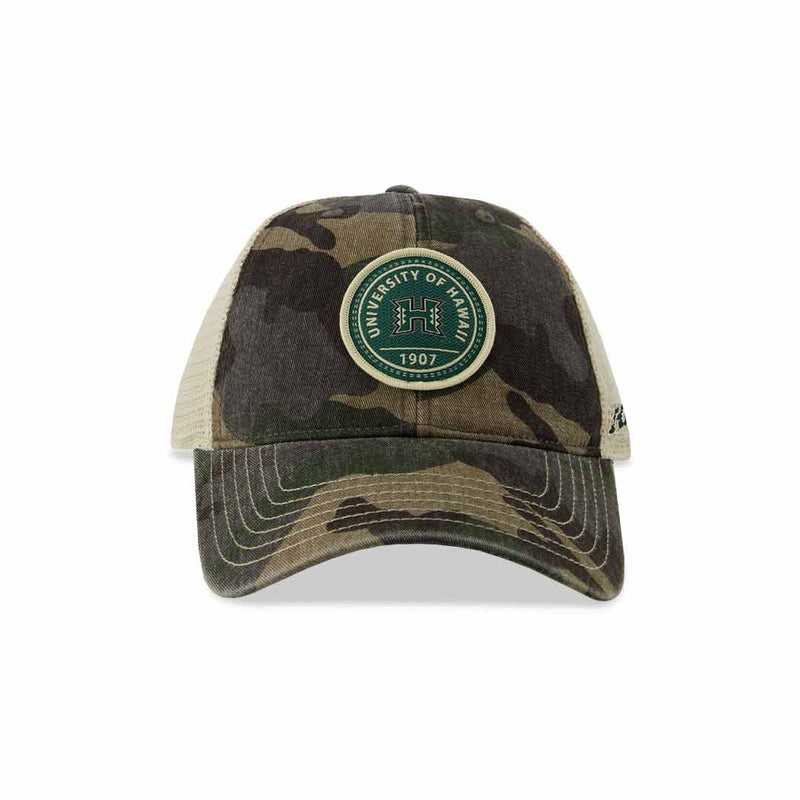 Men's Hawaii Rainbow Warriors Curved Snapback Hat (ADVTR HI ADJ 2TN)