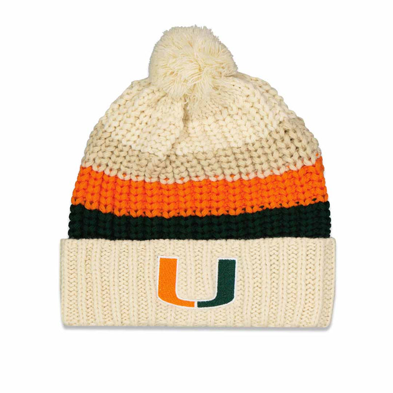 Men's Miami Hurricanes Cuffed Knit Beanie (DSLV4 MIAMI CKT MLT)