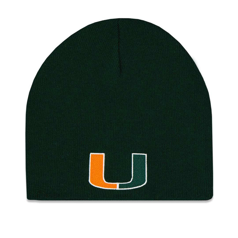 Men's Miami Hurricanes Knit Beanie (CRISP MIAMI UKT TMC)