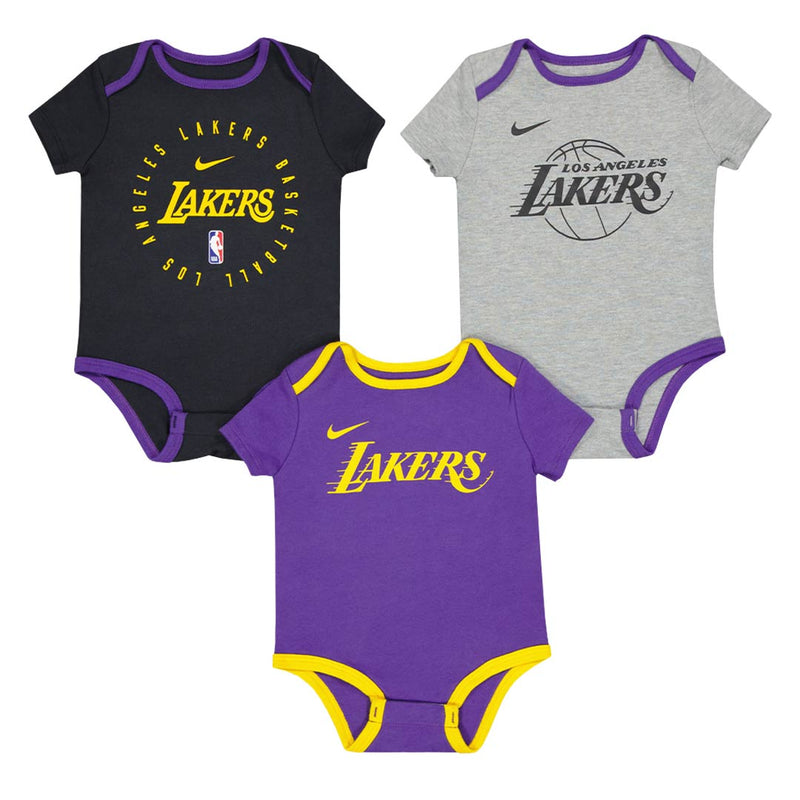 NBA - Kids' (Infant) Los Angeles Lakers 3 Piece Creeper Set (HZ2N1NBDU LAK)