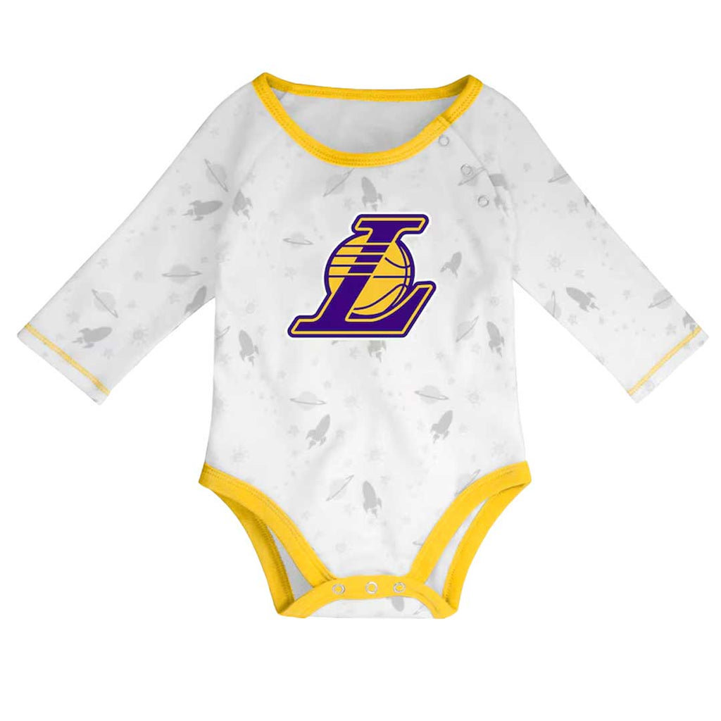 NBA - Kids' (Infant) Los Angeles Lakers Dream Team Creeper Pant & Hat Set (HK2N1FE7D LAK)