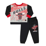 NBA - Kids' (Toddler) Chicago Bulls Blockbuster Oversize Fleece Set (HN2T1NAWT BUL)