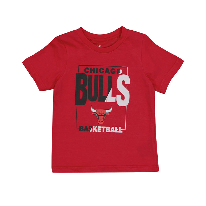 NBA - T-shirt à manches courtes et col rond des Chicago Bulls pour enfants (tout-petits) (HK2T1FFTS BUL) 
