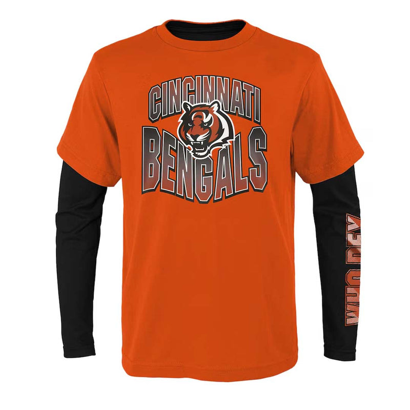 NFL - T-shirt combiné 3 en 1 Game Day des Bengals de Cincinnati pour enfants (HK1B3FE2U BNG) 