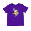 NFL - T-shirt à manches courtes avec logo principal des Vikings du Minnesota pour enfants (HK1B3MK99F01 VIK) 