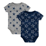 NFL - Kids' (Infant) Dallas Cowboys Double Up 2 Pack Creeper Set (HK1N1SCZS COW)