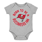 NFL - Kids' (Infant) Tampa Bay Buccaneers Born To Be 3 Pack Creeper Set (HK1I1FGA7 BCN)